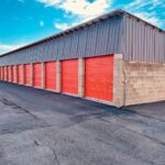 A building with self-storage units