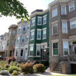 Multiple multifamily buildings next to each other