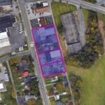 Aerial view highlighting the three Frederick Street parcels in the Hagerstown mixed-use portfolio